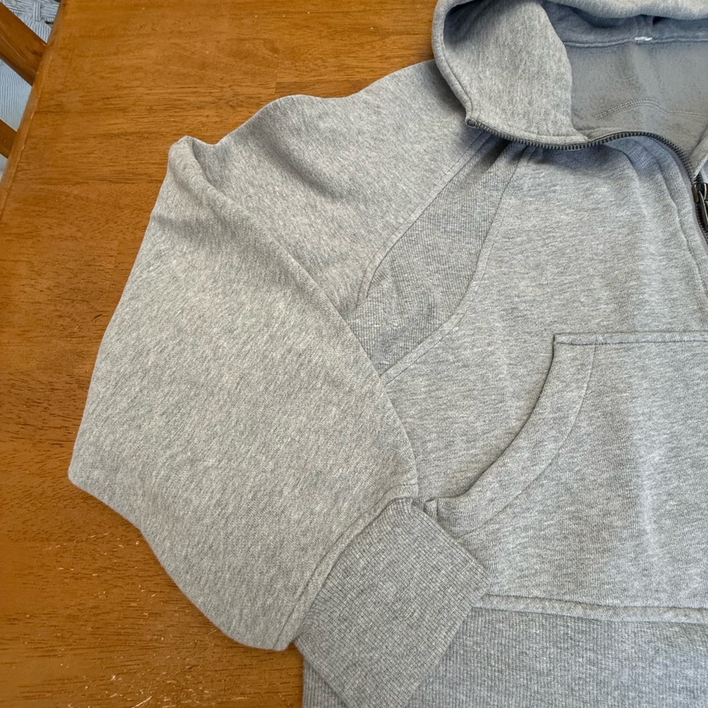 Lululemon Athletica Heathered Core Medium Gray Half-Zip Hoodie M/L - Picture 5 of 12